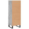 vidaXL Buffet haut Gris b&eacute;ton 40x36x110 cm Bois d'ing&eacute;nierie