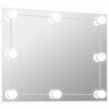vidaXL Miroir mural sans cadre avec lampes LED Rectangulaire Verre