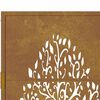 vidaXL Portail de jardin 100x75 cm en acier Corten motif arbre