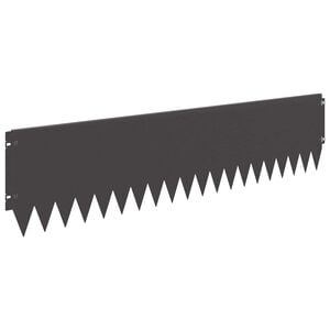 vidaXL Bordure de Pelouse 20 pcs 103 x 25 cm Acier Noir