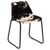 vidaXL Chaises &agrave; manger lot de 2 cuir v&eacute;ritable de ch&egrave;vre