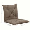 vidaXL Coussins de chaise pivotante lot de 2 Taupe 50 cm Tissu
