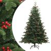 vidaXL Sapin de No&euml;l artificiel avec pommes de pin et baies 180 cm