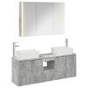 vidaXL Ensemble d'armoire de salle de bain 4 pc Gris b&eacute;ton