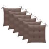vidaXL Chaises de jardin et coussins lot de 8 Bois acacia solide Gris