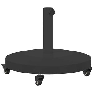 vidaXL Pied de parasol 24.45 kg Noir Rond R&eacute;glable