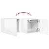vidaXL Meubles TV muraux 4 pcs Blanc brillant 30,5x30x30 cm