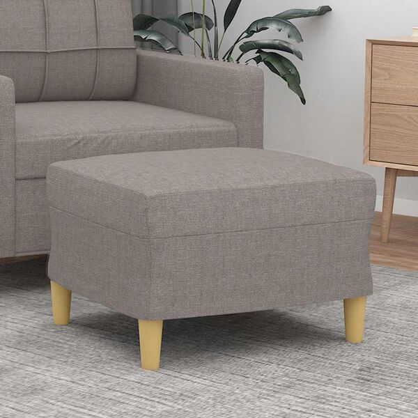 vidaXL Repose-pied Taupe 60x50x41 cm Tissu