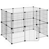 vidaXL Cage animaux de compagnie &agrave; 20 panneaux et porte Noir 35x35 cm