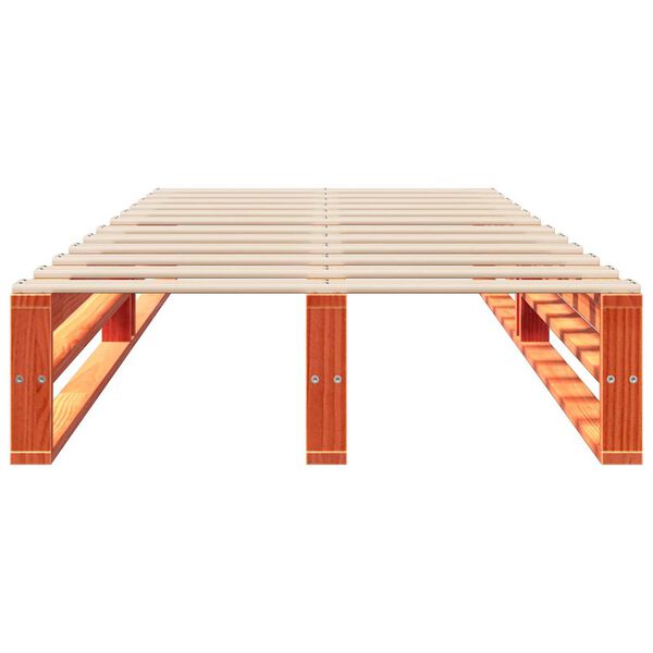 vidaXL Cadre de lit sans matelas cire marron 100x200cm bois pin massif