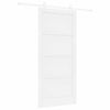 vidaXL Porte coulissante 93 x 202 cm Bois d'ing&eacute;nierie Blanc