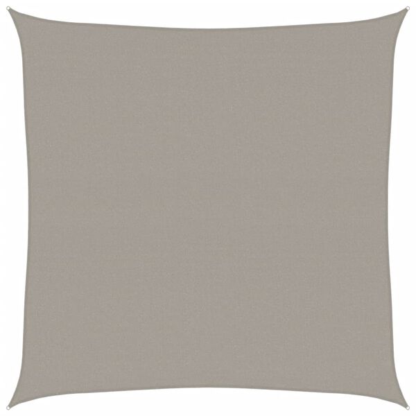 vidaXL Voile d'ombrage 160 g/m&sup2; carr&eacute; gris clair 5x5 m PEHD