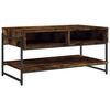 vidaXL Table basse ch&ecirc;ne fum&eacute; 90x50x45 cm bois d'ing&eacute;nierie