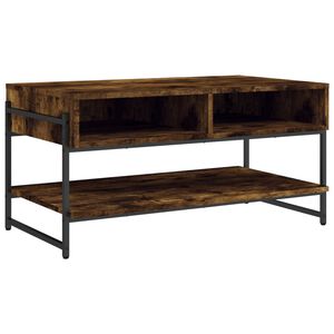 vidaXL Table basse ch&ecirc;ne fum&eacute; 90x50x45 cm bois d'ing&eacute;nierie