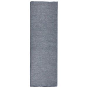 vidaXL Tapis à tissage plat d'extérieur 80x250 cm Bleu