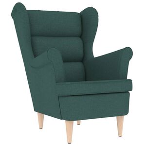 vidaXL Fauteuil vert fonc&eacute; 74x84x100 cm tissu