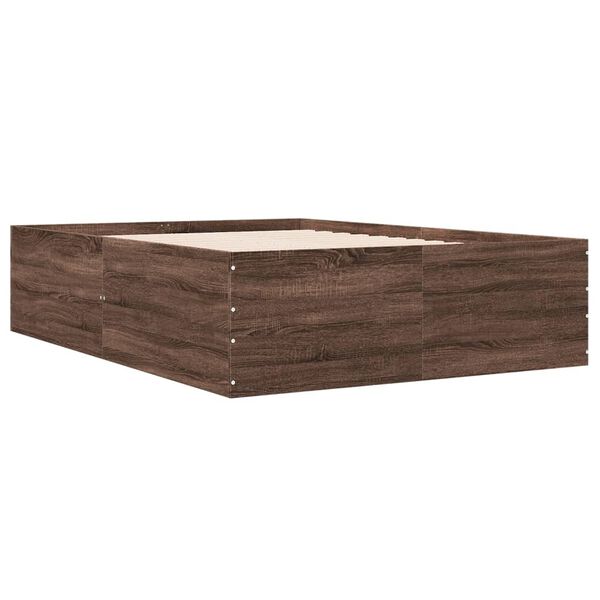 vidaXL Cadre de lit sans matelas ch&ecirc;ne marron 120x190 cm