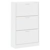 vidaXL Armoire &agrave; chaussure Blanc brillant 63x24x103 cm Bois ing&eacute;nierie