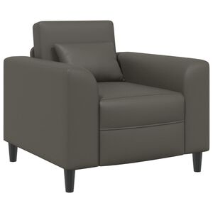 vidaXL Fauteuil Gris Simili cuir