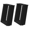 vidaXL Pieds de table basse en U 2 pi&egrave;ces Noir 30 x (30-31) cm Acier