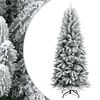 vidaXL Sapin de No&euml;l artificiel avec neige floqu&eacute;e 180 cm PVC et PE