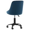 vidaXL Chaise pivotante de salle &agrave; manger Bleu Velours