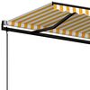 vidaXL Auvent r&eacute;tractable automatique 450x350 cm Jaune et blanc