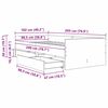 vidaXL Cadre de lit avec tiroir Bois Ancien 100 x 200 cm Pin massif