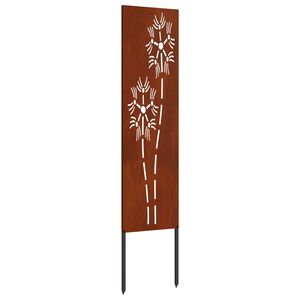 vidaXL &Eacute;cran de confidentialit&eacute; de jardin Fretwork Rouill&eacute; 32 x 140 cm