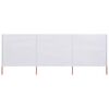 vidaXL Paravent 3 panneaux Tissu 400 x 80 cm Blanc sable