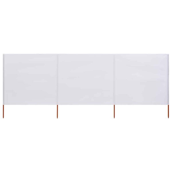 vidaXL Paravent 3 panneaux Tissu 400 x 80 cm Blanc sable