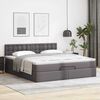VidaXL Cadre de lit ottoman avec matelas gris 160x200 cm similicuir