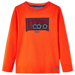 T-shirt enfants manches longues orange vif 104