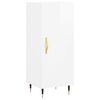 vidaXL Buffet Blanc brillant 34,5x34x90 cm Bois d'ing&eacute;nierie