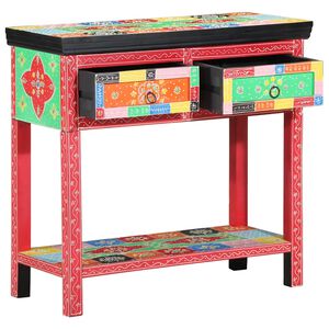vidaXL Table console avec tiroir Multicolore 80 x 35 x 76 cm