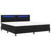 vidaXL Lit &agrave; ressorts avec matelas Noir 200 x 200 cm Simili cuir