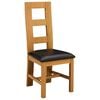 vidaXL Chaise de salle &agrave; manger 2 pc Bois de ch&ecirc;ne massif Noir