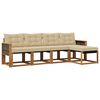vidaXL Ensemble de canap&eacute;s d'ext&eacute;rieur 5 pcs Naturel et Beige