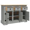 vidaXL Buffet Corona gris 112x43x78 cm bois massif pin mexicain