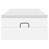 VidaXL Cadre de lit ottoman avec matelas blanc 80x200 cm similicuir