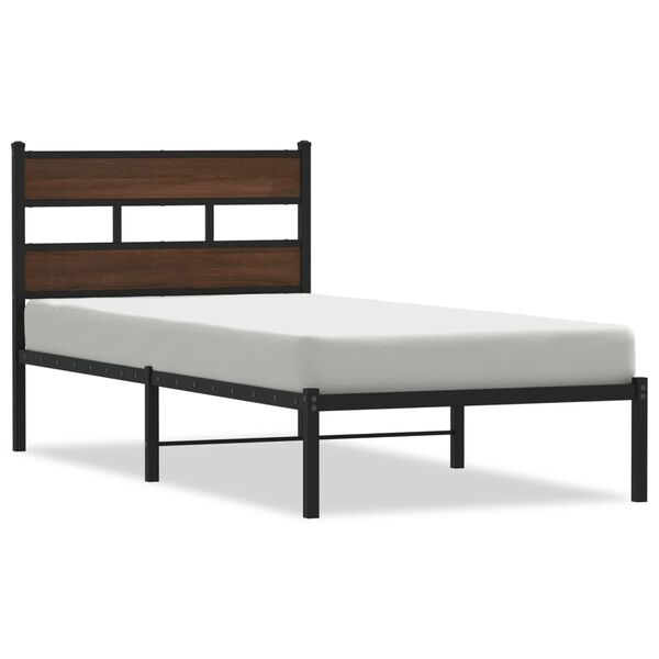 vidaXL Cadre de lit sans matelas avec t&ecirc;te de lit 90x200 cm