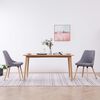 vidaXL Chaises &agrave; manger lot de 2 gris clair tissu