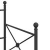 vidaXL Lit de repos sans matelas noir 90x200 cm acier