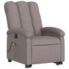 vidaXL Fauteuil inclinable de massage Taupe Tissu