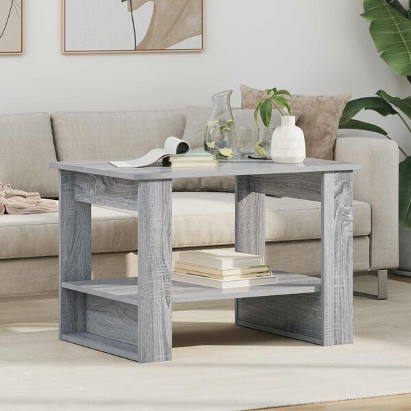 vidaXL Table basse Gris Sonoma 72 x 50 x 50 cm Bois d'ing&eacute;nierie
