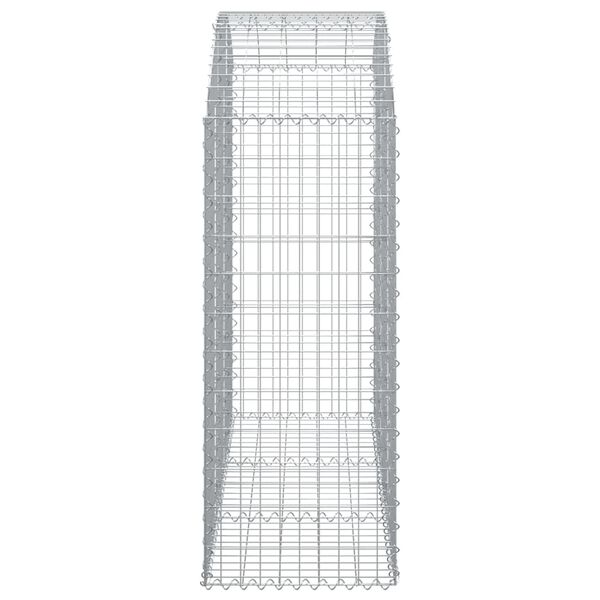 vidaXL Panier de gabions arqué 150x50x120/140 cm Fer galvanisé