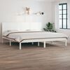 vidaXL Cadre de lit sans matelas blanc 200x200 cm bois massif de pin