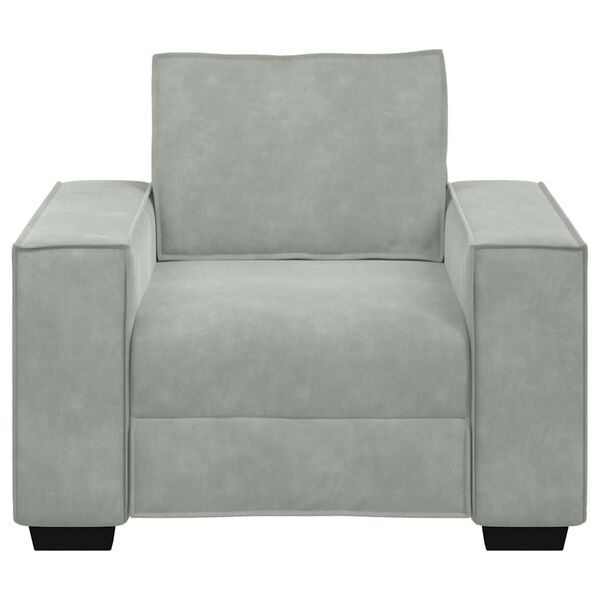 vidaXL Fauteuil Gris clair 60 cm Velours