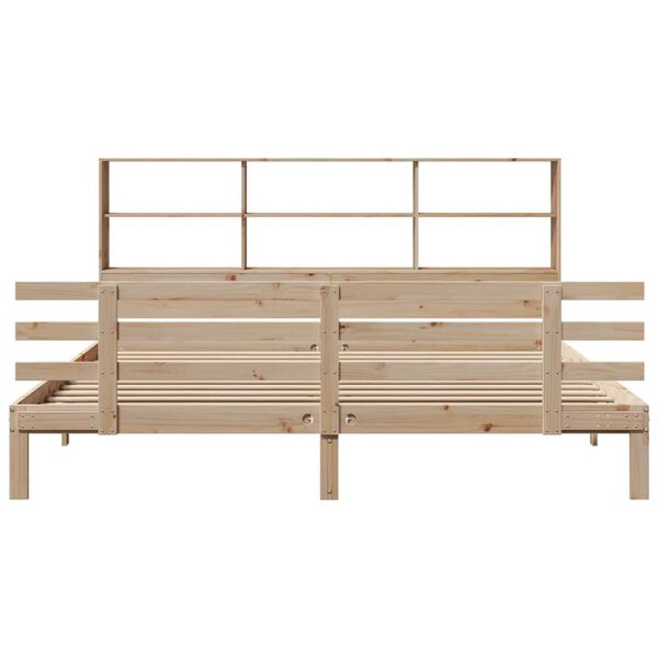 vidaXL Lit biblioth&egrave;que sans matelas 180x200 cm bois massif de pin