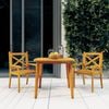 vidaXL Table de jardin 85x85x75 cm Bois d'acacia solide